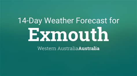exmouth weather 2 rainfall days, with 15mm (0